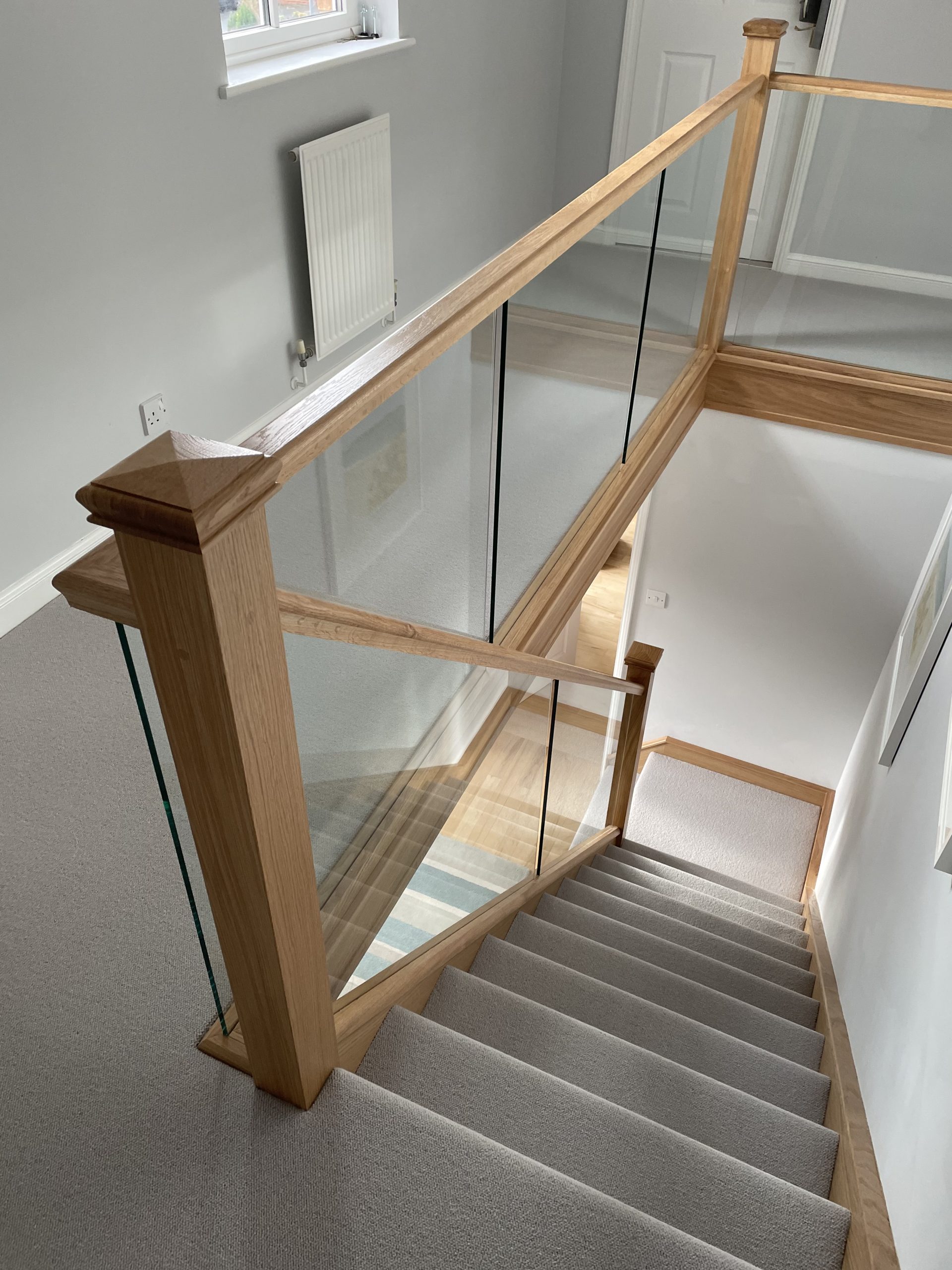 Abbott-Wade embedded oak and glass staircase renovation in Filton Bristol